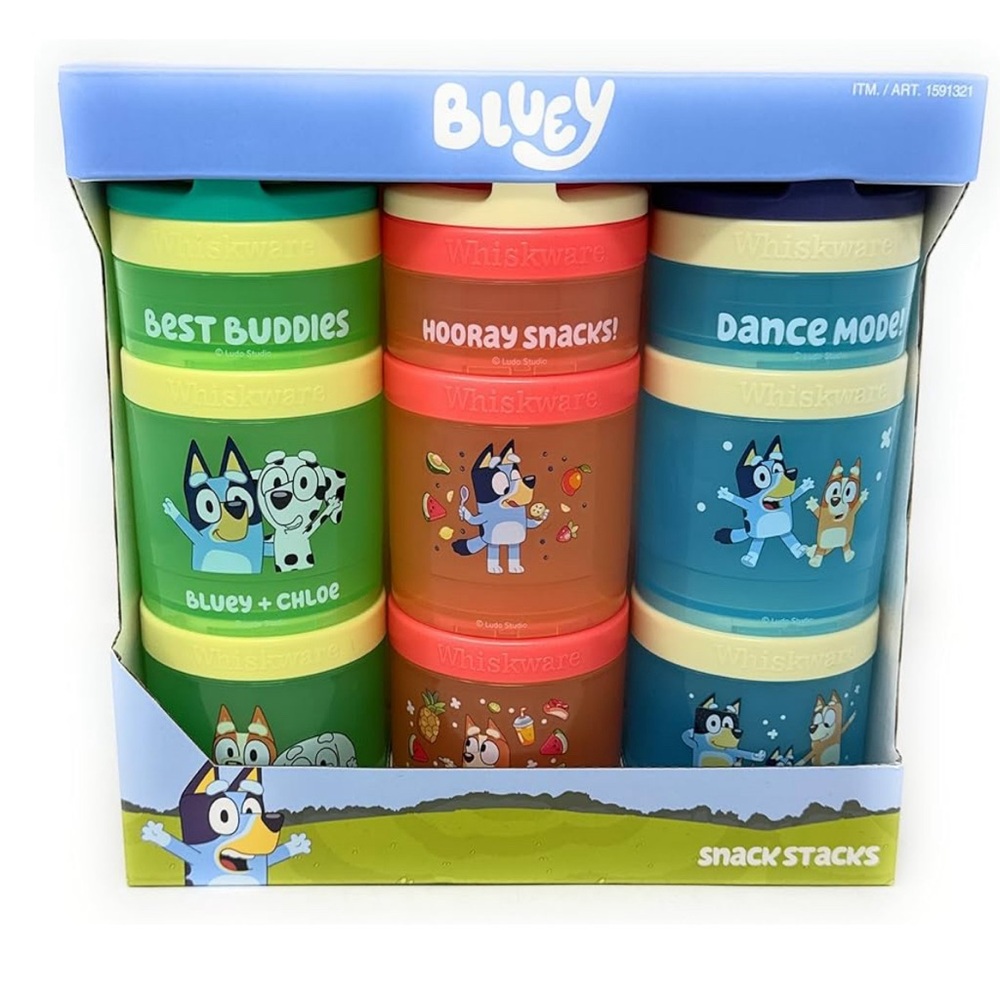 Bluey Snack Stacks by Whiskware - Multicolor Food Storage Containers
